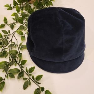 Eugenia Kim Navy Blue Velvet riding style hat